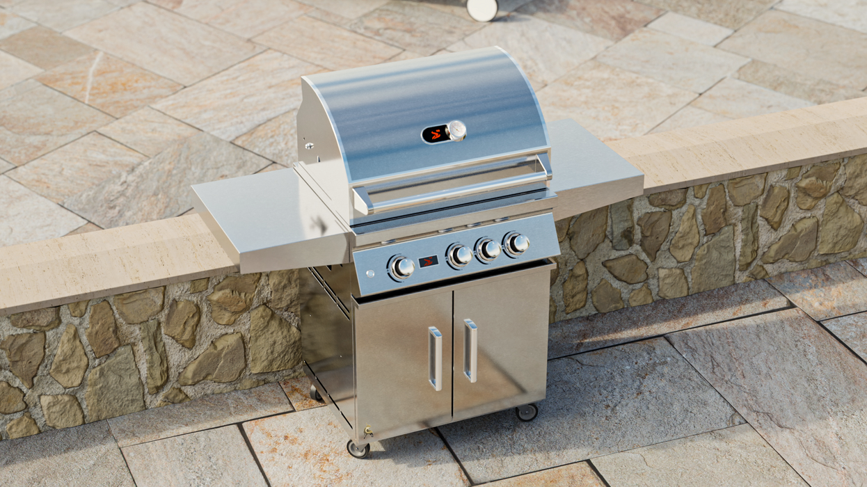 Whistler 3 Burners Cart + Cover + Rotisserie