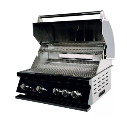 Whistler Built-In 4 Burner Black + Cover+ Rotisserie