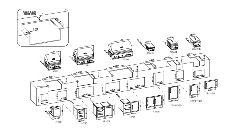 Whistler Built-In 500 Series 5 Burners + Cover + Rotisserie