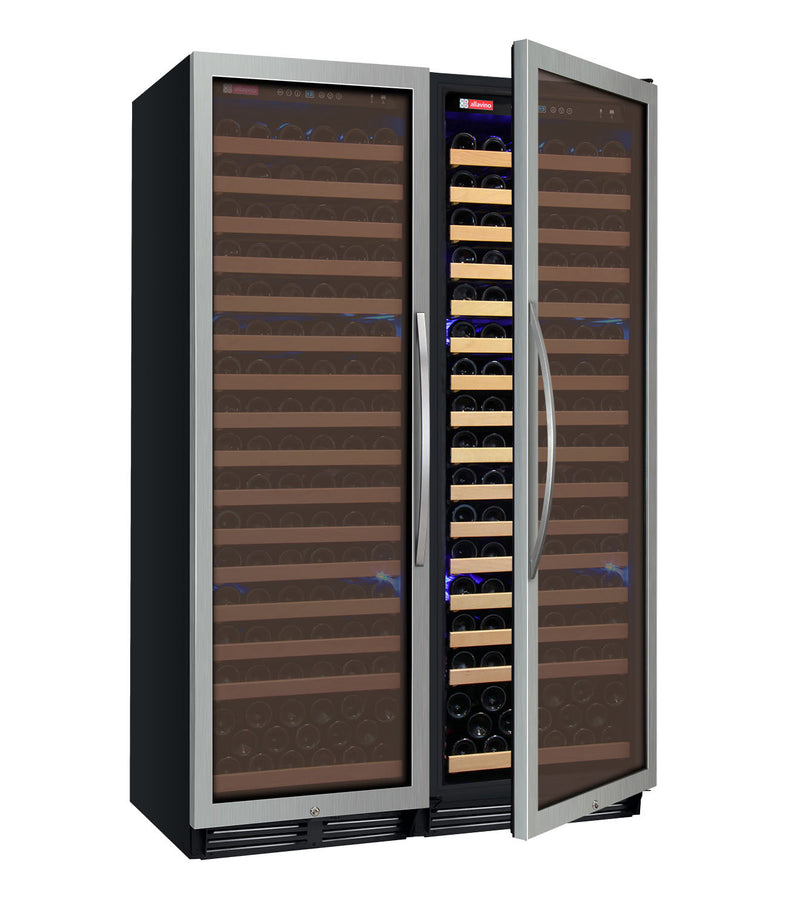 Allavino - 48"  348-Bottle Dual-Zone FlexCount Classic II Tru-Vino Side by Side Stainless Steel Wine Cooler (BF 2X-YHWR174-1S20)