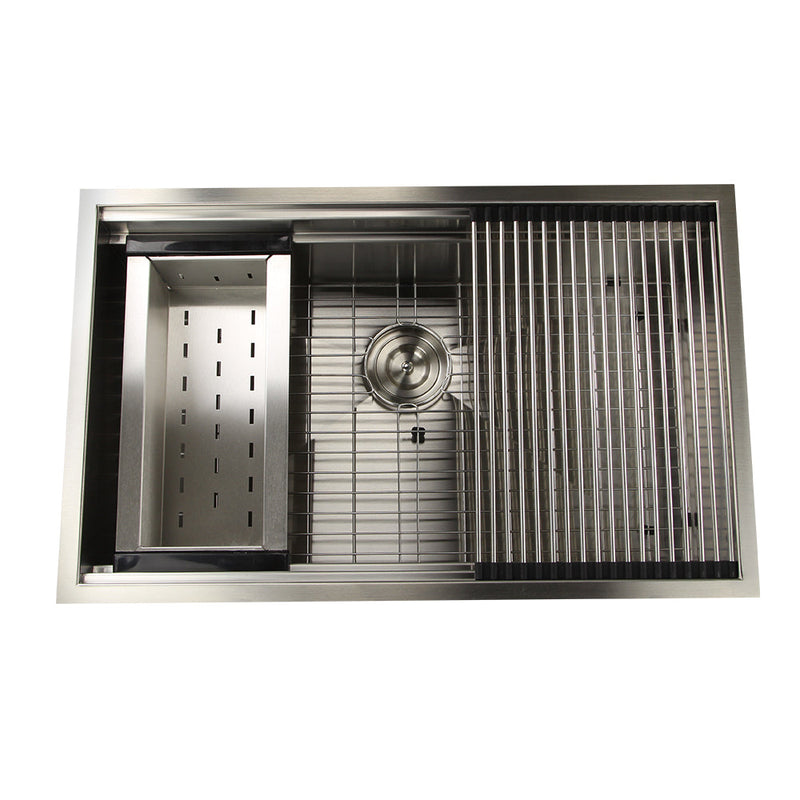 Nantucket Pro Series 32" Stainless Steel Kitchen Sink, 16 Gauge, ZR-PS-3220-16