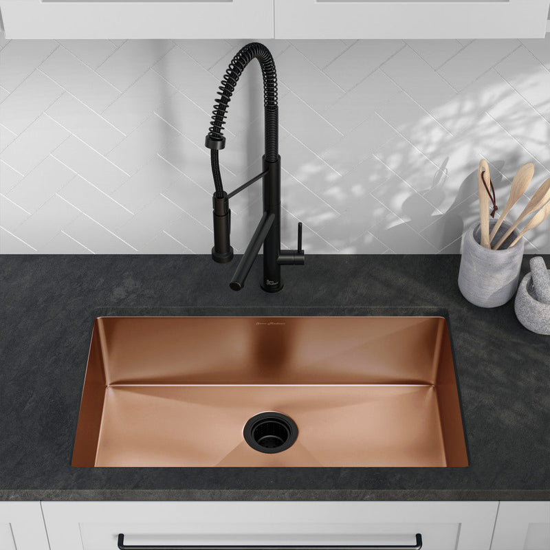 Swiss Madison Rivage 30 x 18 Stainless Steel, Single Basin, Undermount Kitchen Sink, Rose Gold