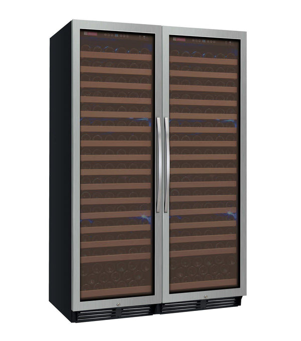 Allavino - 48" Wide 348 Bottles Dual Zone FlexCount Classic II Tru-Vino Side by Side Stainless Steel Wine Cooler (BF 2X-YHWR174-1S20) Wine Cooler Allavino 