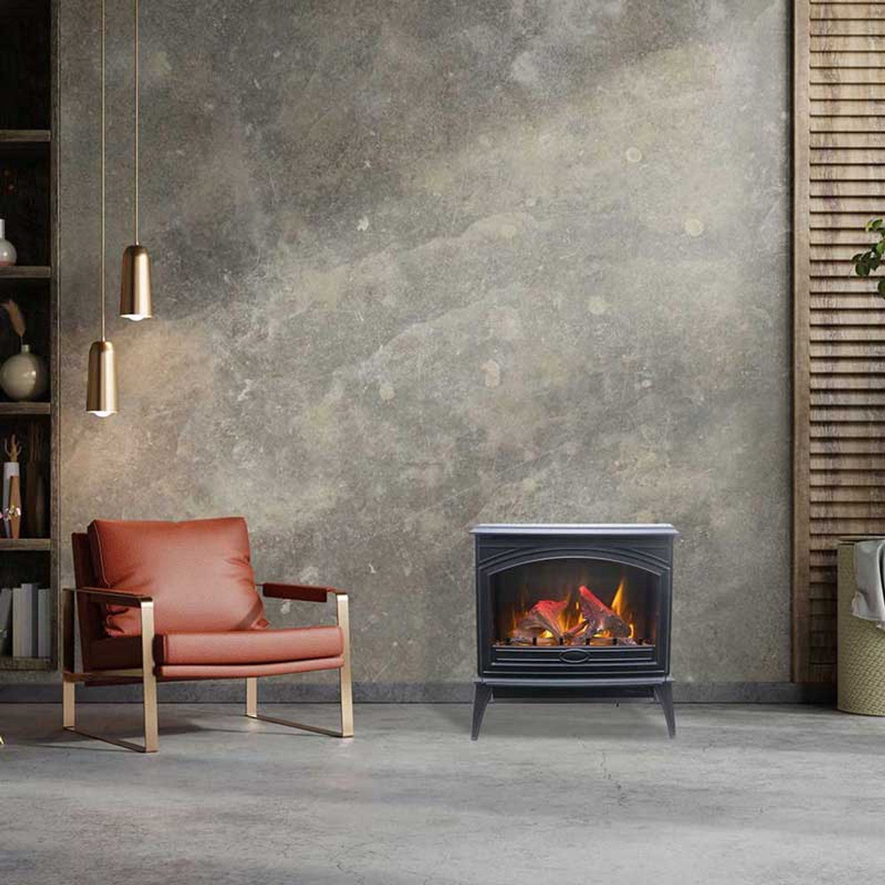 Amantii Freestanding Cast-Iron Electric Fireplace - E50-NA