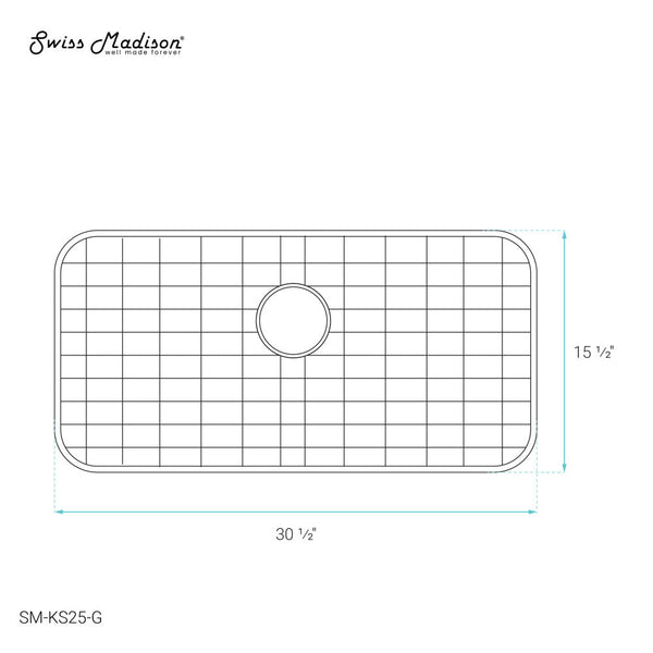 Swiss Madison 32 x 16 Stainless Steel Kitchen Sink Grid