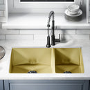 Swiss Madison Rivage 33 x 20 Stainless Steel, Dual Basin, Undermount Kitchen Sink in Gold