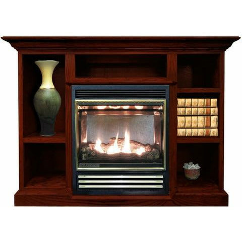 Buck Stove 1127 Vent Free Natural Gas Stove with Prestige Mantel Combo - NV 11272NATPRES