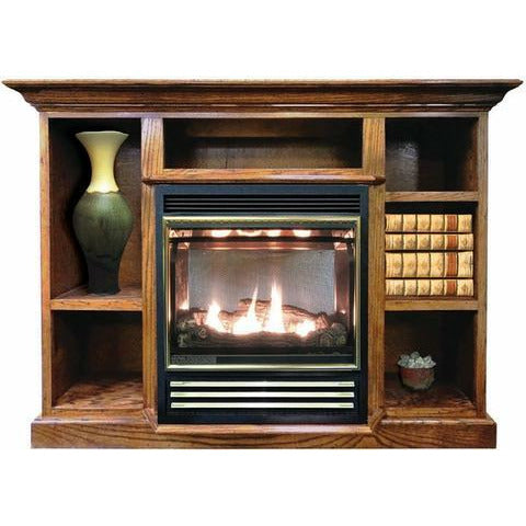 Buck Stove 1127 Vent Free Gas Stove with Prestige Mantel Combo NV 11272LPPRES