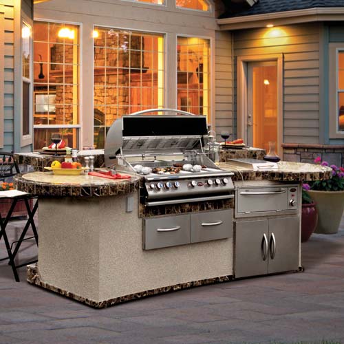 Cal Flame 11 Ft. Grand Pavilion BBQ Island GPV3032