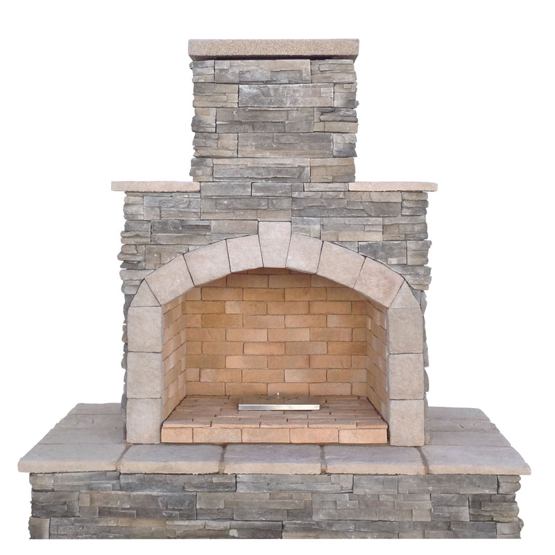 Cal Flame 78 inch Outdoor Fireplace FRP-908-3