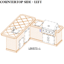 Cal Flame 8 Foot L-Shaped Outdoor BBQ Kitchen Island BBK870