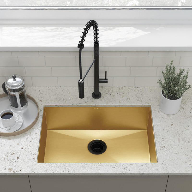 Swiss Madison Tourner 26 x 18 Stainless Steel, Single Basin, Undermount Kitchen Sink, Gold