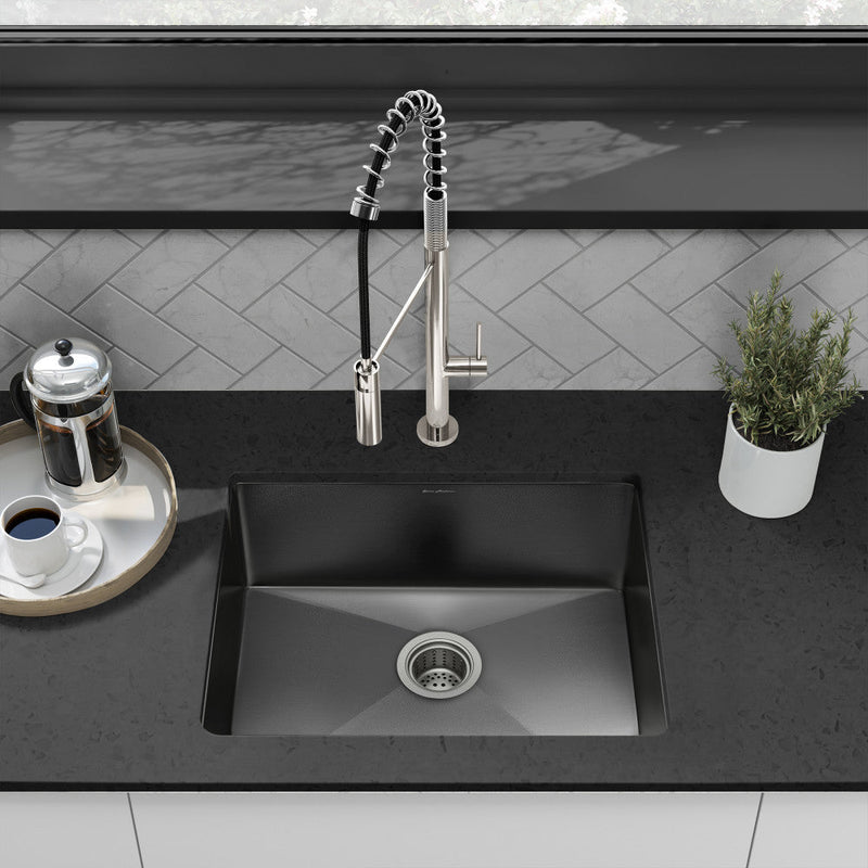 Swiss Madison Rivage 23 x 18 Stainless Steel, Single Basin, Undermount Kitchen Sink, Black