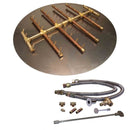 Warming Trends Crossfire CFBCT Circular Tree-Style Brass Gas Fire Pit Burner Kit