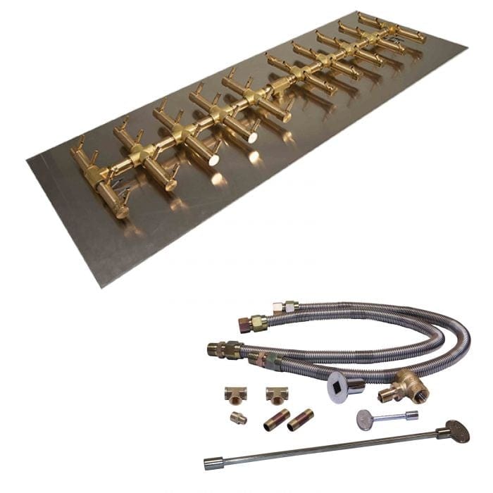 Warming Trends Crossfire CFBDT Double Tree-Style Brass Gas Fire Pit Burner Kit