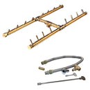 Warming Trends Crossfire CFBH H-Style Brass Gas Fire Pit Burner Kit