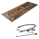 Warming Trends Crossfire CFBH H-Style Brass Gas Fire Pit Burner Kit