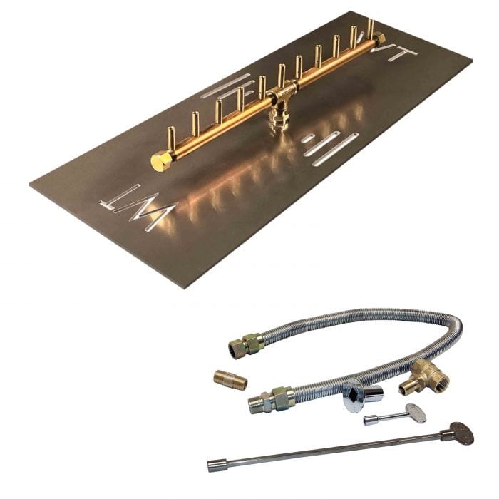 Warming Trends Crossfire CFBL Linear Brass Gas Fire Pit Burner Kit