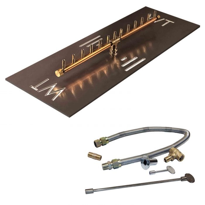 Warming Trends Crossfire CFBL Linear Brass Gas Fire Pit Burner Kit