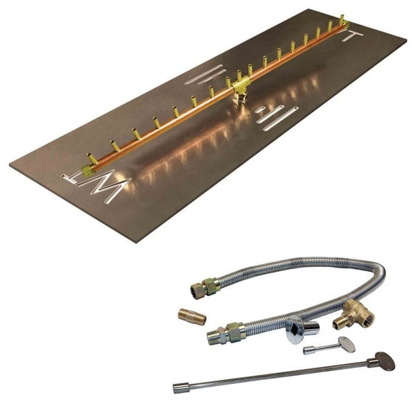 Warming Trends Crossfire CFBL Linear Brass Gas Fire Pit Burner Kit