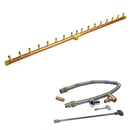 Warming Trends Crossfire CFBL Linear Brass Gas Fire Pit Burner Kit