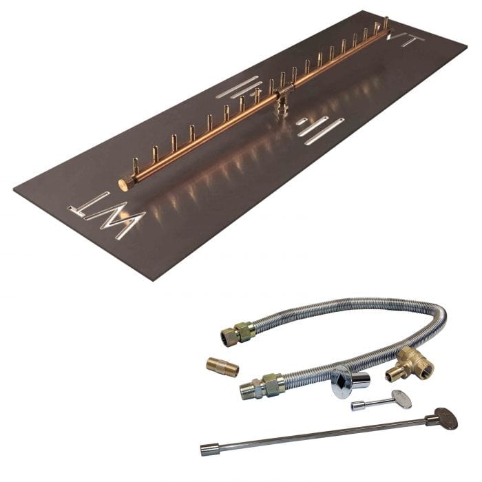 Warming Trends Crossfire CFBL Linear Brass Gas Fire Pit Burner Kit