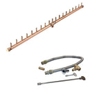 Warming Trends Crossfire CFBL Linear Brass Gas Fire Pit Burner Kit