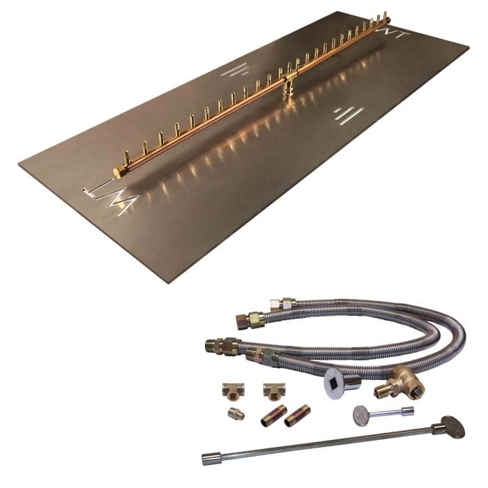 Warming Trends Crossfire CFBL Linear Brass Gas Fire Pit Burner Kit