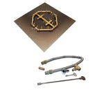 Warming Trends Crossfire CFBO Octagonal Brass Gas Fire Pit Burner Kit