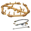 Warming Trends Crossfire CFBO Octagonal Brass Gas Fire Pit Burner Kit