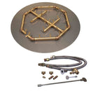 Warming Trends Crossfire CFBO Octagonal Brass Gas Fire Pit Burner Kit