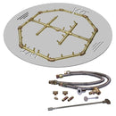 Warming Trends Crossfire CFBO Octagonal Brass Gas Fire Pit Burner Kit