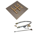 Warming Trends Crossfire CFBST Square Tree-Style Brass Gas Fire Pit Burner Kit