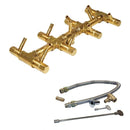 Warming Trends Crossfire CFBT Tree-Style Brass Gas Fire Pit Burner Kit