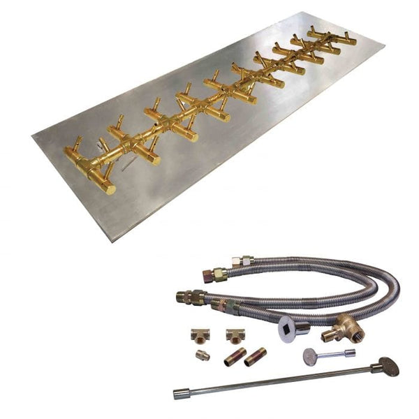 Warming Trends Crossfire CFBT Tree-Style Brass Gas Fire Pit Burner Kit