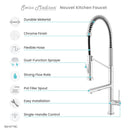 Swiss Madison Novuet Single Handle, Pull-Down Kitchen Faucet with Pot Filler in Chrome