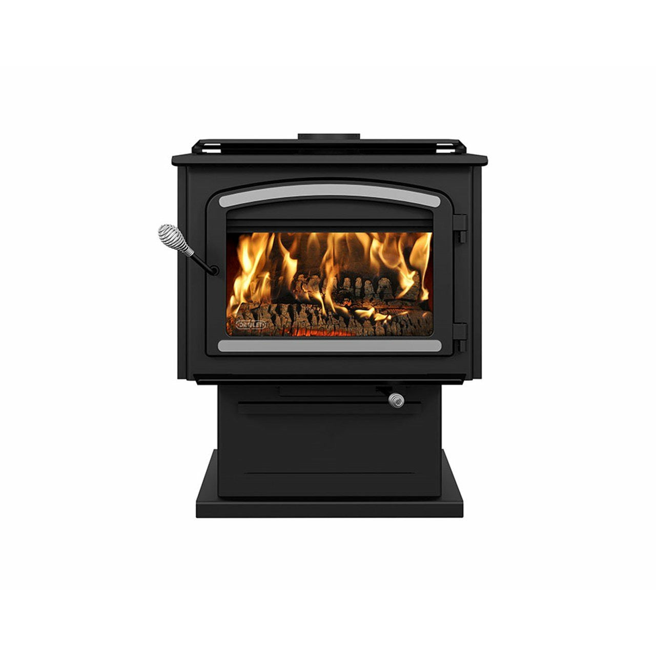 Drolet Escape 2100 Wood Stove With Brushed Nickel Trims DB03131 - Admired Selection