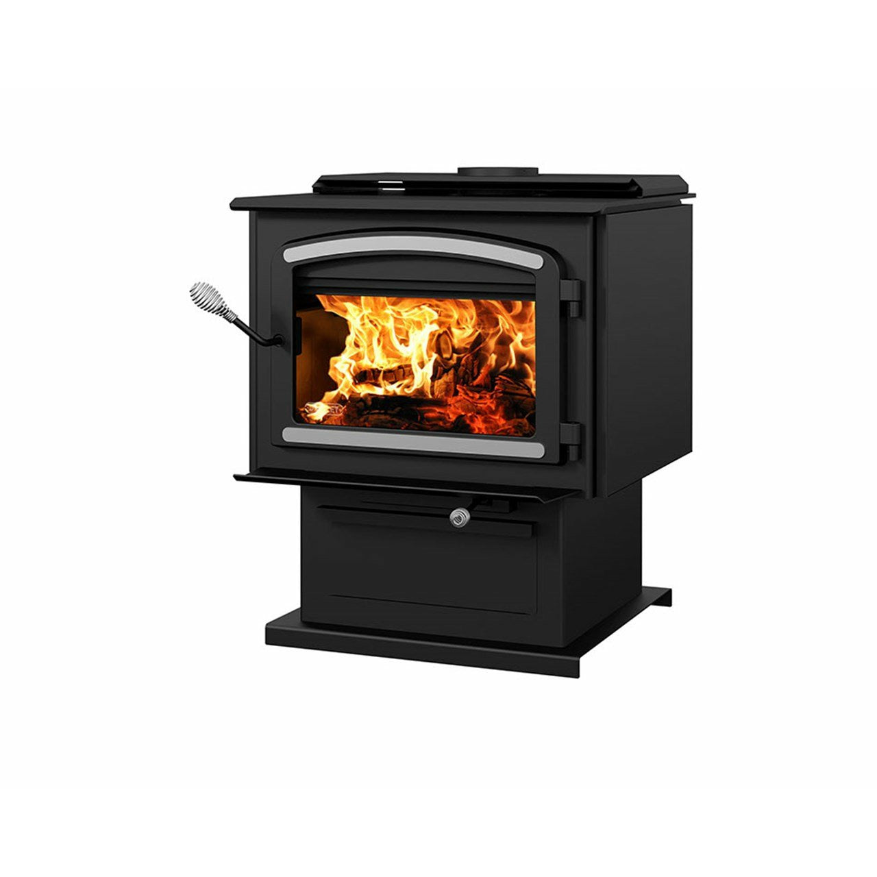 Drolet Escape 2100 Wood Stove With Brushed Nickel Trims DB03131 - Admired Selection