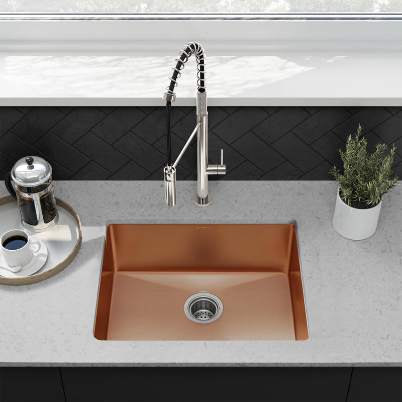 Swiss Madison Rivage 23 x 18 Stainless Steel, Single Basin, Undermount Kitchen Sink, Rose Gold