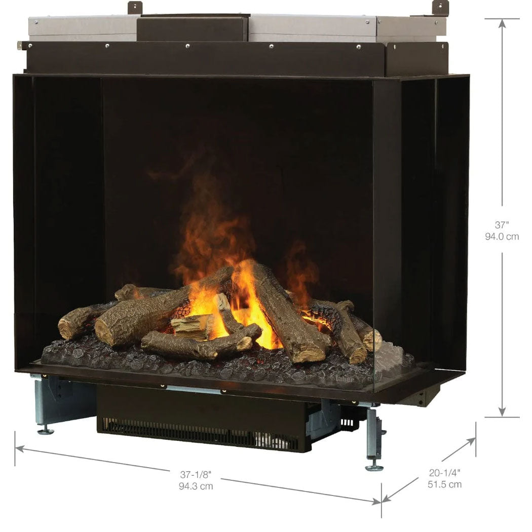 Dimplex Faber e-MatriX 37-inch Two-Sided Built-in Electric Firebox, Right-facing | FEF3226L2R