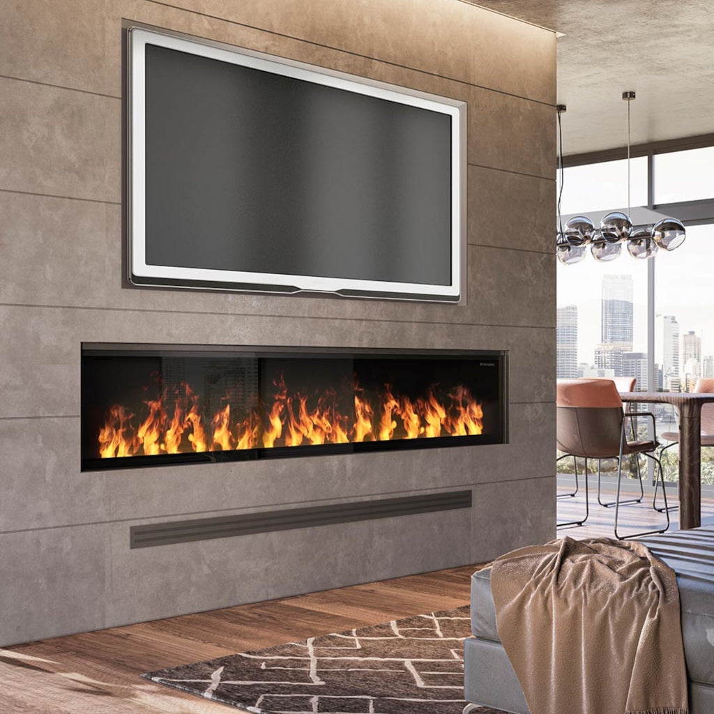 Dimplex Opti-Myst 86-inch Linear Wall-Mount/Built-In Electric Fireplace | OLF86-AM