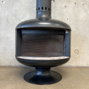 Malm Fire Drum 2 Gas B Vent Fireplace Mid Century Modern LP or NG MCM Gas Copper Brass and Powder Coated Options