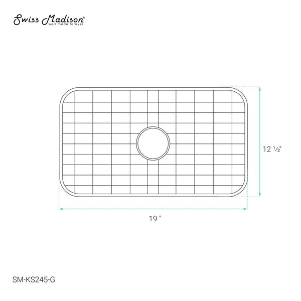 Swiss Madison 19 x 13 Stainless Steel Kitchen Sink Grid