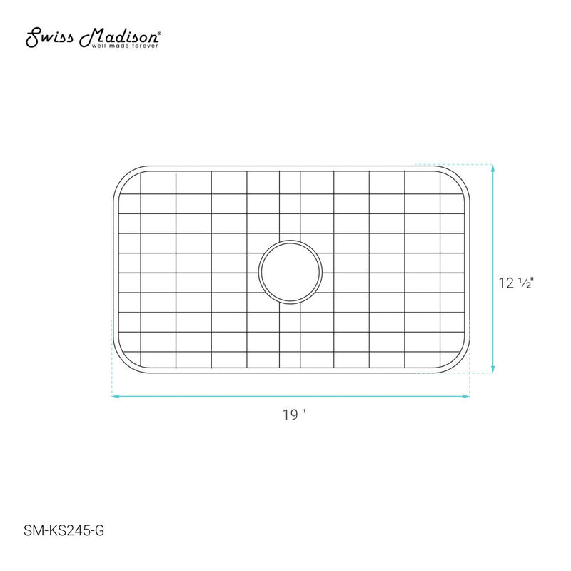 Swiss Madison 19 x 13 Stainless Steel Kitchen Sink Grid