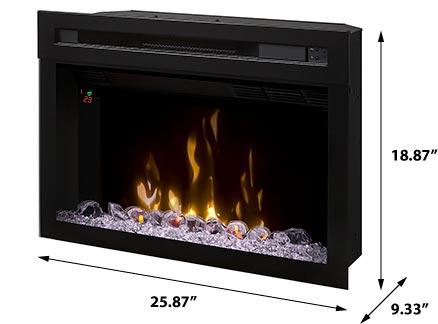 Dimplex 25-inch Multi-Fire XD Electric Fireplace Insert With Glass - PF2325HG