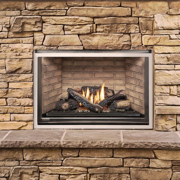 Montigo Divine H38VO Single Sided Ventless Outdoor Gas Fireplace - 38