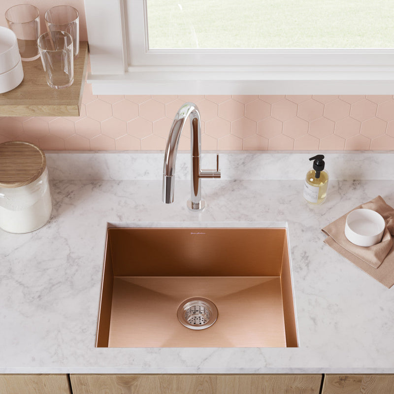 Swiss Madison Tourner 21 x 18 Stainless Steel, Single Basin, Undermount Kitchen Sink, Rose Gold