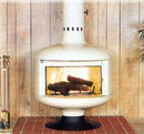 Malm 32" Fire Drum 2 Freestanding Wood Burning Fireplace with Screen