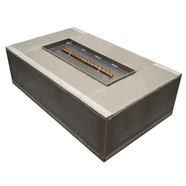 Warming Trends Crossfire FR Rectangular with Linear Ready To Finish Fire Pit Kit, 60x36x18-Inch