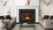 Heat & Glo 6KX 36" Gas Fireplace (2 Sided Reflective and Matte Black Glass Liner & Birch Logs)